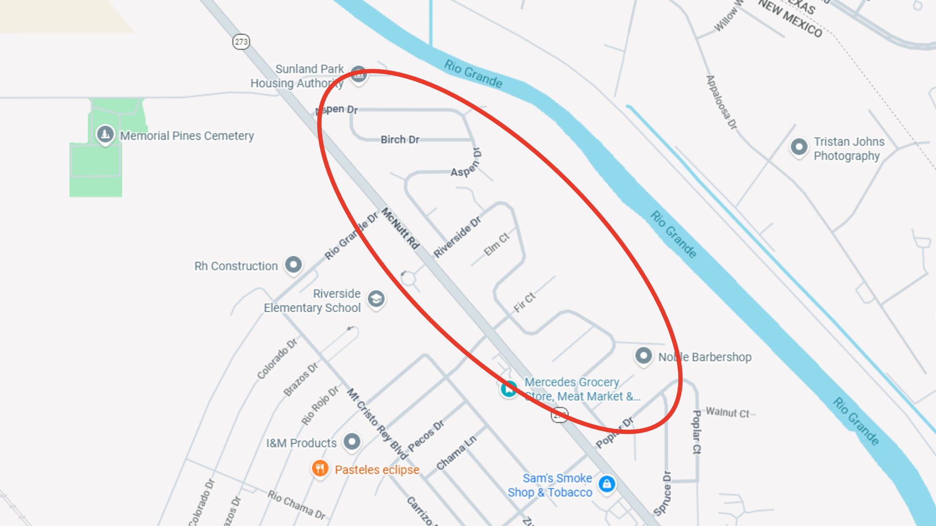 CRRUA Water Outage Map - Aspen and Riverside