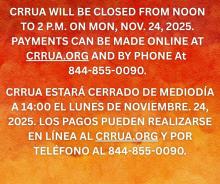 CRRUA will be closed from noon to 2 p.m. on Mon. Nov 24, 2025.