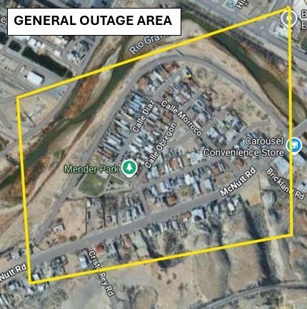 Water service interruption in Anapra area.